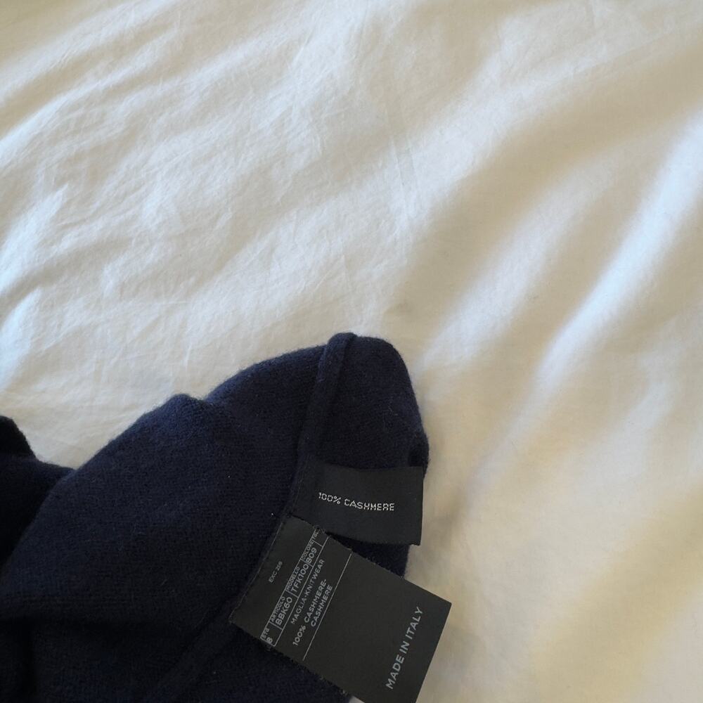 Tom Ford 100% Cashmere Mens Navy V-Neck Pull-Over Sweater Size M - Picture 4 of 6